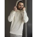 Ecru Sweatshirt Unisex Pure Organic High Collar Hooded Sweat