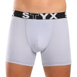 Pánské boxerky Styx long sportovní guma světle šedé (U1067)