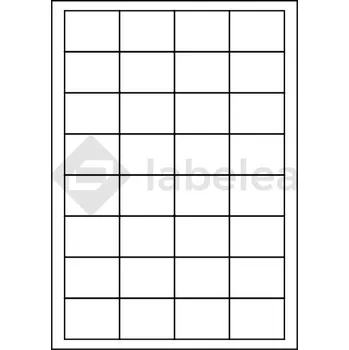 Samolepící etiketa Labelea Samolepicí etikety 47x35 mm bílé papírové, na archu A4, pro laserový a inkoustový tisk, Barva etiket Bílá, Počet archů v balení 100 EPS047035W032S