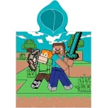 Carbotex Dětské plážové pončo - osuška s kapucí Minecraft - Alex