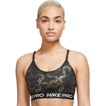 Podprsenka Dámská sportovní podprsenka Nike PRO INDY XS Černá, Zlatá