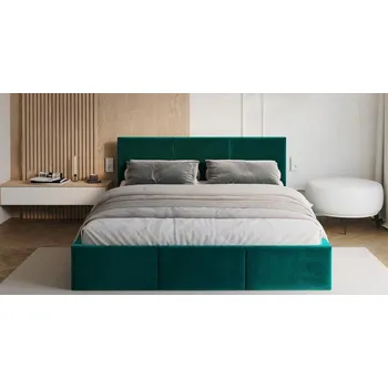 Postel Čalouněná postel FRESIA 120x200cm Tyrkysová Paris s úložným prostorem kovový rošt