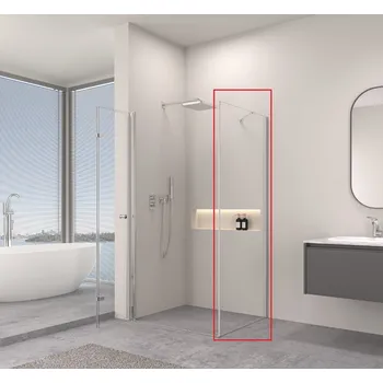 Erga Berlin pevná stěna pro sprchové kouty 70x195 cm, 6mm čiré sklo, chromový profil, ERG-V02-BERLIN-G070-CR