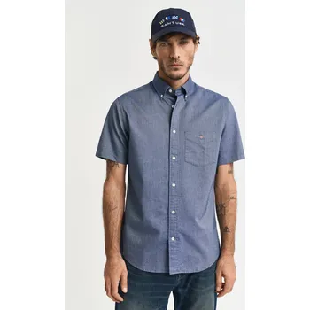 Pánské oblečení KOŠILE GANT REG CLASSIC OXFORD SS SHIRT PERSIAN BLUE