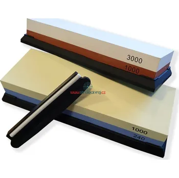 RISAM sada kamenů pro broušení nožů včetně plastového vodítka