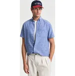 KOŠILE GANT REG COTTON LINEN SS SHIRT RICH BLUE