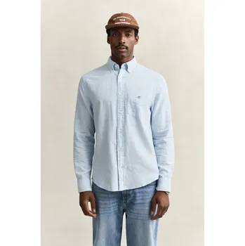 KOŠILE GANT REG COTTON LINEN SHIRT SKY BLUE