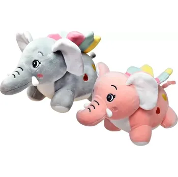 plyšák Plyšový stojící sloník s duhovými křidélky 18 × 24 cm