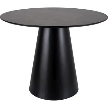 Jídelní stůl Kulatý jídelní stůl ANGEL 100x100 cm, šedý mramorový dekor