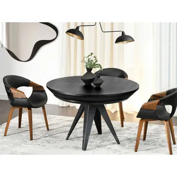 Jídelní stůl Rozkládací jídelní stůl 120(220)x120 OMAR - černý