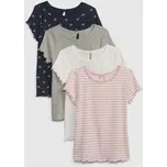 GAP Dětská žebrovaná trička, 4 ks - Holky