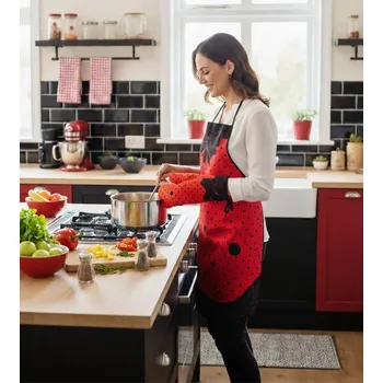 Kuchyňská zástěra Zástěra kuchyňská, Madam, červená