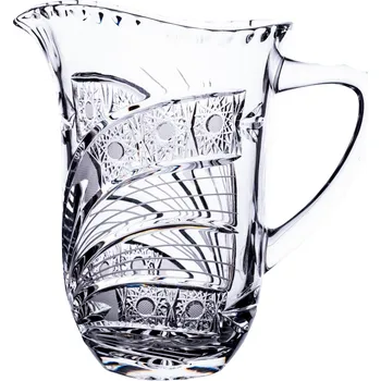 Bohemia Crystal Skleněný džbán s uchem na vodu či pivo - Bohemia Crystal brus Kometa 1300ml