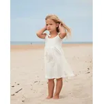 Dívčí šaty JOŽÁNEK s vázáním na ramenou, smetanové