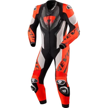Moto kombinéza Kombinéza na motorku Revit One Piece Hyperspeed 3 světle šedo-fluo červená 46