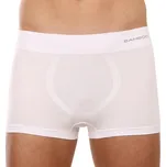 Pánské boxerky Gino bezešvé bambusové bílé (53005)