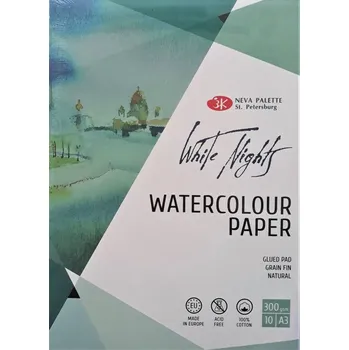Dětské zboží White Nights Blok na akvarel A3 100 % bavlna 300g/²