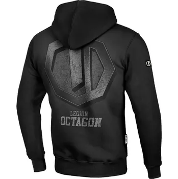 Pánská mikina Pánská mikina s kapucí Octagon Conquest black/grey s kapucí velikost: XL
