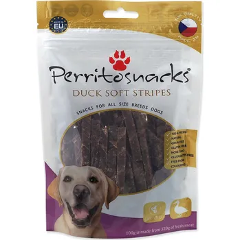 Pamlsek pro psa Pochoutka Perrito kachna, měkké proužky 100g-KARTON