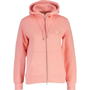 Dámská mikina MIKINA GANT REG TONAL SHIELD ZIP HOODIE LILLY PINK