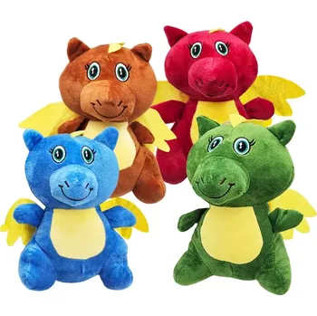 plyšák Barevný plyšový dráček 19 cm