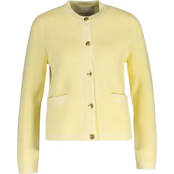 Dámský svetr KARDIGÁN GANT COTTON KNIT JACKET VANILLA YELLOW