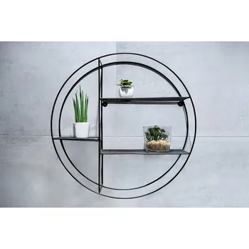 HOPA - Nástěnná drátěná polička, 53x53x12 černá barva KD02081782