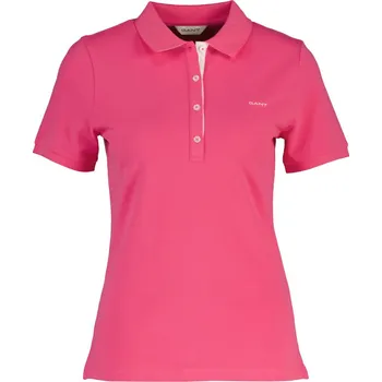 Dámská košile POLOKOŠILE GANT SLIM CONTRAST COLOR SS PIQUE POLO BRIGHT FUSCHIA
