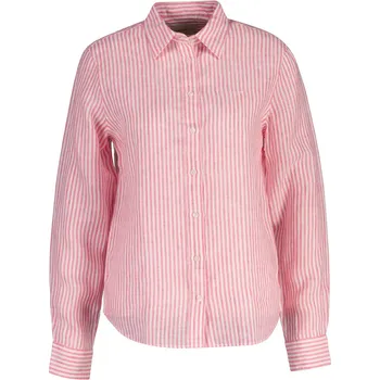 Dámská košile KOŠILE GANT REG STRIPED LINEN LS SHIRT BRIGHT FUSCHIA