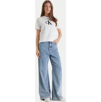 Pánské tričko Calvin Klein Jeans T-Shirt Graphic LV044E215G Bílá Regular Fit XL