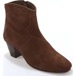 Blancheporte Kotníkové kožené boty ve western stylu černá/růžová