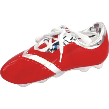 Žertovný předmět Keramická pokladnička červená kopačka