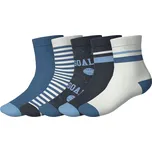 lupilu® Dětské ponožky s BIO bavlnou, 5 párů (bílá/modrá, 27-30)