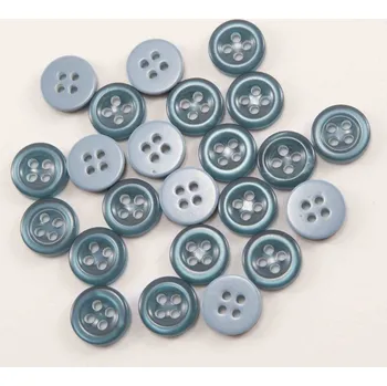 Knoflík Dírkový košilový knoflík s leskem - tmavá modro šedá - průměr 1,14 cm