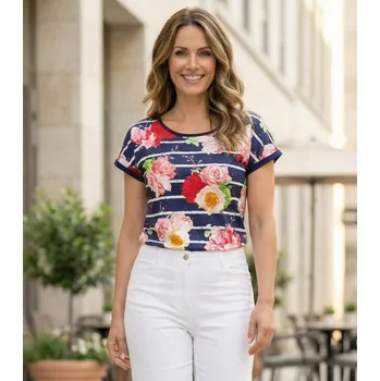 Dámské tričko Dámské triko KIXMI PANDORA TMAVĚ MODRÁ L