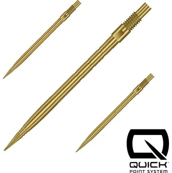Hroty na šipky Harrows Quick Point Micro Grip zlaté 35mm 3ks