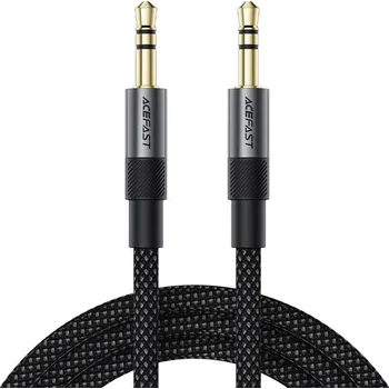 Datový kabel Acefast - Audio kabel (J10) - 2x mini Jack 3,5 mm, hliník + nylonový oplet, 1 m - černý