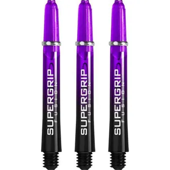 Násadky na šipky Harrows Supergrip Fusion černé, fialové, středné