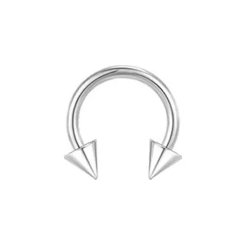 Piercing Piercing septum podkova s hroty 2 x 14 x 6 mm Z nerezové oceli Klasický stříbrný šperk pro nos a univerzální nošení