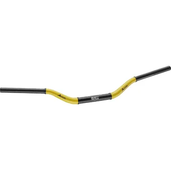 Řídítka ACCEL HLINÍKOVÁ ŘÍDÍTKA 28,6 MM TAPER MX DESIGN YAMAHA YZ HIGH (7075-T6) ERGAL DVOUBAREVNÁ ŽLUTÁ+ČERNÁ (ŠÍŘKA 803 MM, VÝŠKA 92 MM) - PROMO AKCE