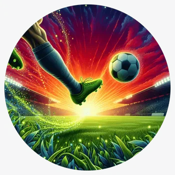 Jedlá dekorace na dort Jedlý tisk – Fotbalový stadion: Rozhodující gól Ø13 Jedlý papír