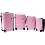 Rogal Růžová sada 4 pevných plastových kufrů Waves - vel. M, L,