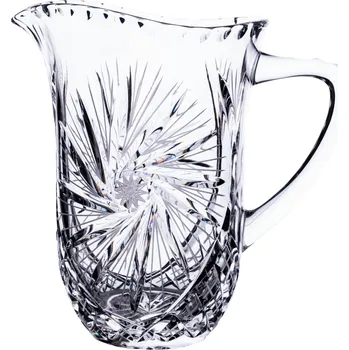 Bohemia Crystal Skleněný džbán s uchem na vodu či pivo - Bohemia Crystal brus Větrník 1300ml