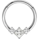 Atreya Ocelový segment s otevíráním a CZ zirkony Ontax