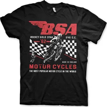 Pánské tričko Pánské tričko BSA Rocket Gold Star M Černá