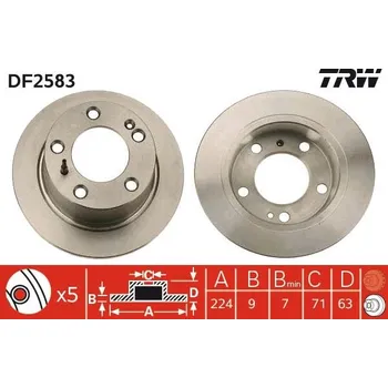 Brzdový kotouč Brzdový kotouč LUCAS DF2583