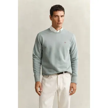 Pánská mikina MIKINA GANT REG SHIELD C-NECK SWEAT CERAMIC GREY