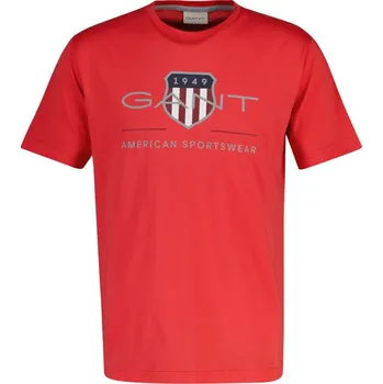 Pánské oblečení TRIČKO GANT REG ARCHIVE SHIELD SS T-SHIRT ROSE RED
