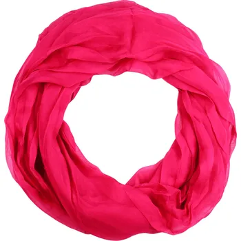 Lehká jednobarevná dutá šála - Dotek lehkosti tmavě růžová