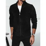 BASIC Pánský černý svetr se zapínáním na zip Černá